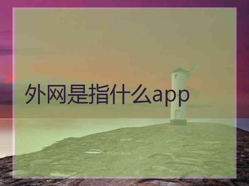 外网是指什么app